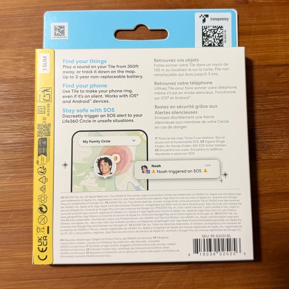Tile Bluetooth Tracker in Aqua Lemon - Picture 2 of 3